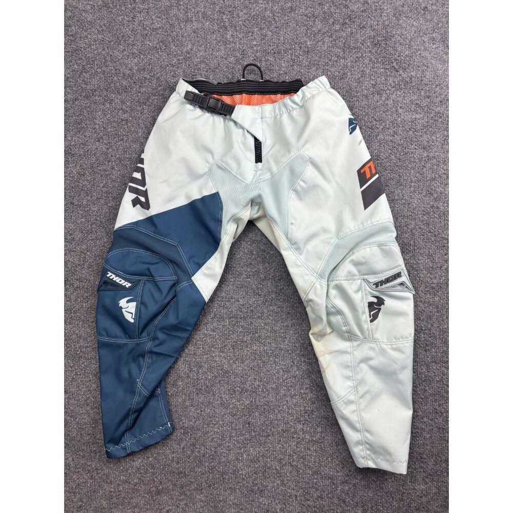 Thor Sector Sear Pants Youth 28 Gray Motocross‎ MX Padded Dirt Bike Racing Gear